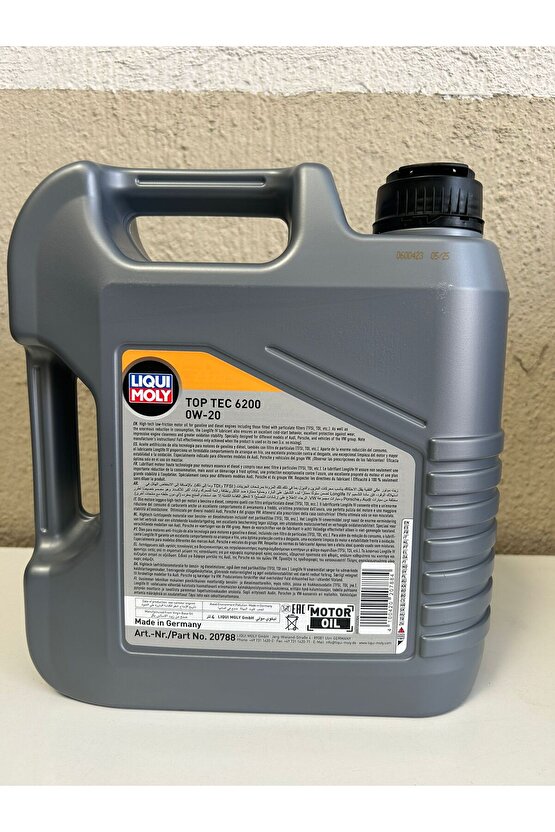 0W20 Motor Yağı Top Tec 6200 4 Litre (20788)