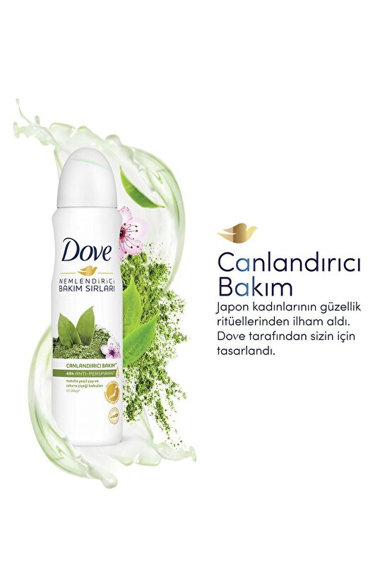 Kadın Sprey Deodorant Canlandırıcı Bakım Matcha Yeşil Çay Ve Sakura Çiçeği 150 ml X3 Adet