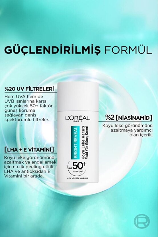 False Lash Telescopic Fiber Maskara & Bright Reveal Spf 50+ Koyu Leke Karşıtı Günlük Yüz Güneş Kremi