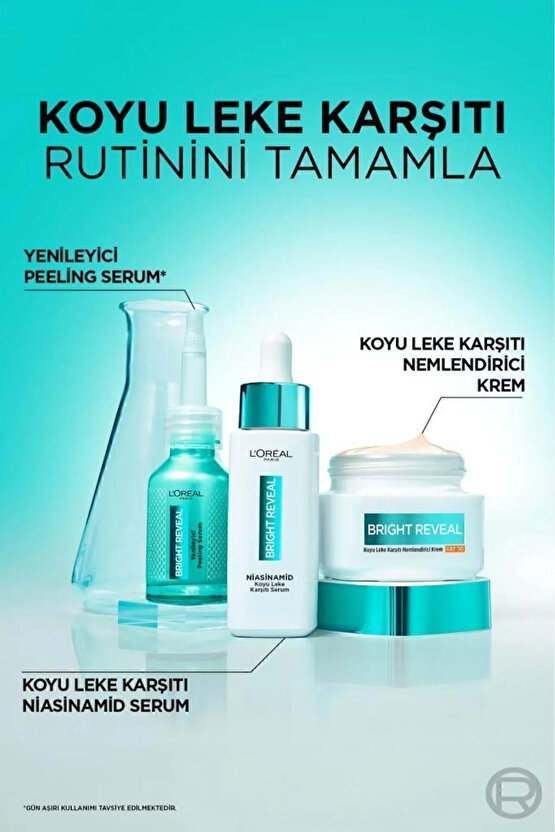 Bright Reveal Koyu Leke Karşıtı, Cilt Tonu Eşitleyici Spf50 Nemlendirici Krem Niasinamid 50ml 2li