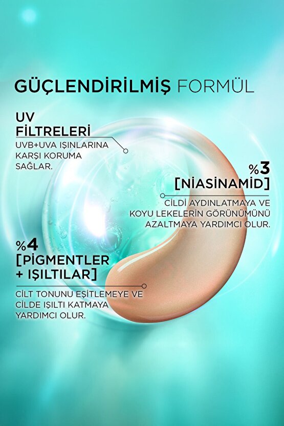 Bright Reveal Spf 50+ Koyu Leke Karşıtı Renkli Fluid Günlük Yüz Güneş Kremi 50ml - Light