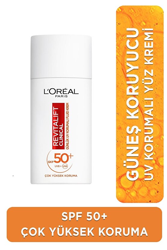 Günlük Yüksek Uv Korumalı Yüz Güneş Kremi 50 ml...(revitalift Clinical Spf 50+)