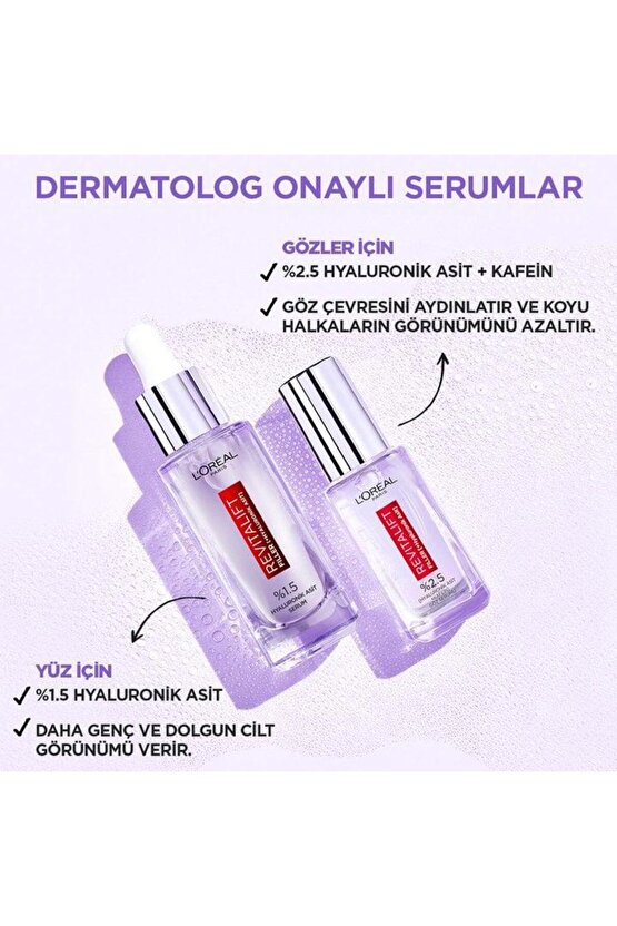 3 Adet Loreal Paris Revitalift Filler Göz Serumu 20 ml ve ROSIE
