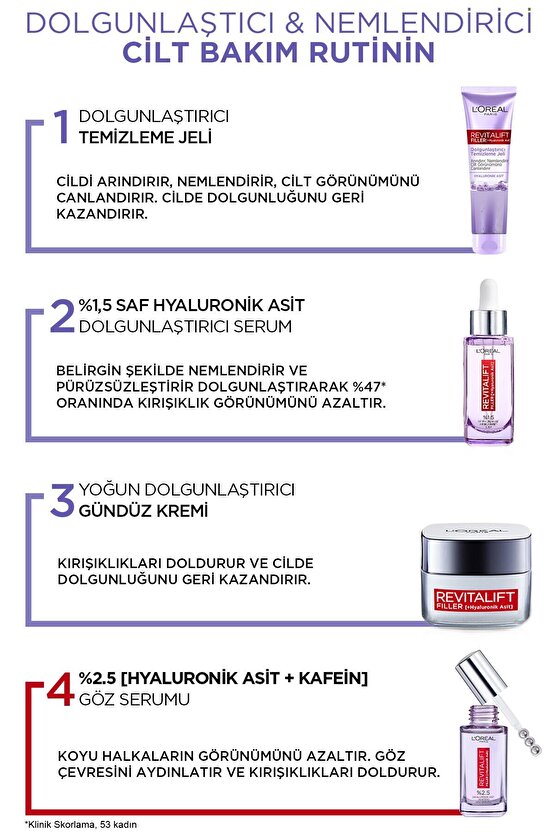 Revitalift Filler Göz Çevresini Aydınlatıcı, Koyu Halka Görünümünü Azaltan Göz Serumu 20ml PR
