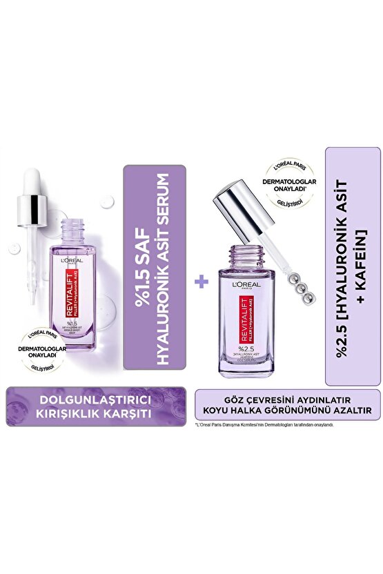 Revitalift Filler %1.5 Saf Hyaluronik Asit Kırışıklık Karşı Yüz Serum 30ml Göz Serumu 20ml 2li Set
