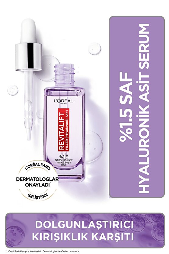 Revitalift Filler %1.5 Saf Hyaluronik Asit Kırışıklık Karşı Yüz Serum 30ml Göz Serumu 20ml 2li Set