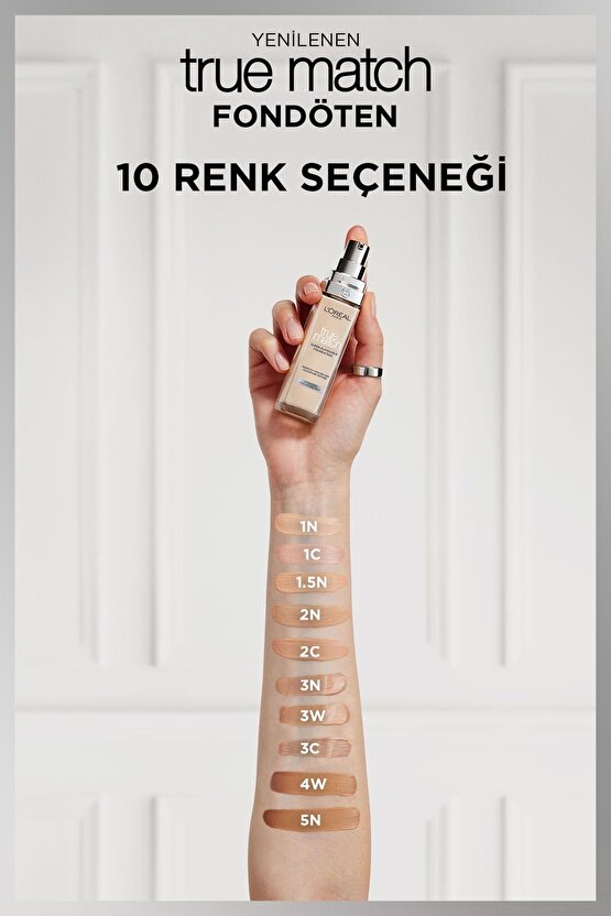 True Match Bakım Yapan Fondöten - 1.5N Nötr Alt Ton