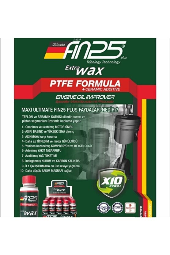 Fin 25 Maxi Ultimate Teflon Seramik Içeren Motor Yağ Katkısı 150 ml