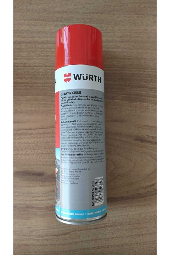 Activ Clean Araç Içi Aktif Temizleme Köpüğü 500 ml