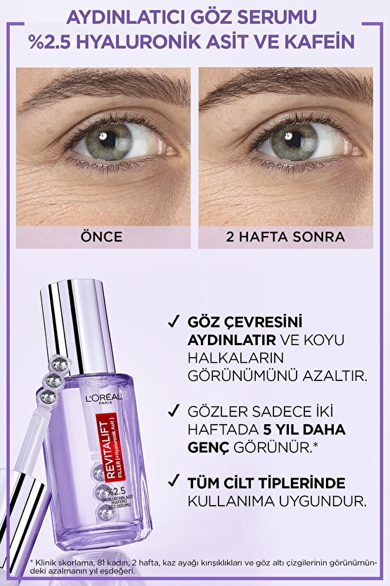 REVİTALİFT FİLLER SKİN BARRİER REPAİR, DARK CİRCLE REDUCİNG EYE SERUM 20ML DEMBA4166