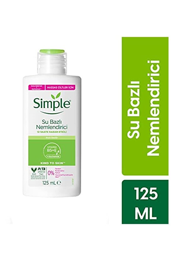 Kind To Skin Su Bazlı Nemlendirici 12 Saate Kadar Etklili Hassas Ciltler Için, 125 Ml