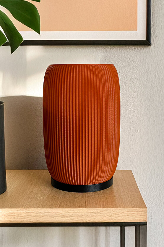 Bulg Dekoratif Abajur Masa Lambası Terracotta