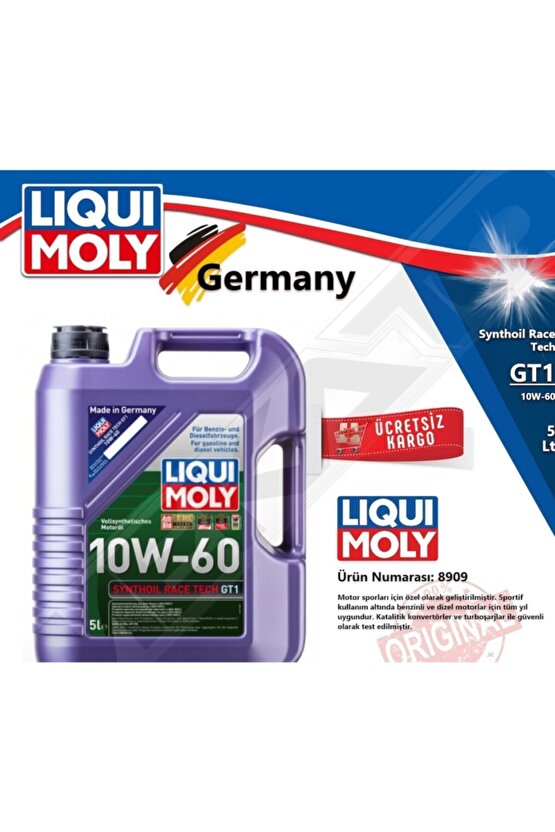 Synthoil Race Tech GT1 10W-60 Motor Yağı (5 Litre)