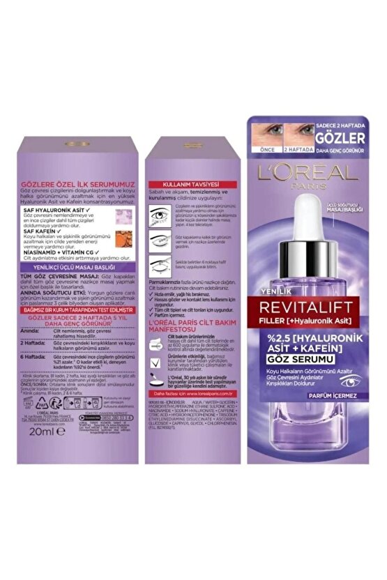 Loreal Paris Revitalift Filler Göz Serumu 20 Ml