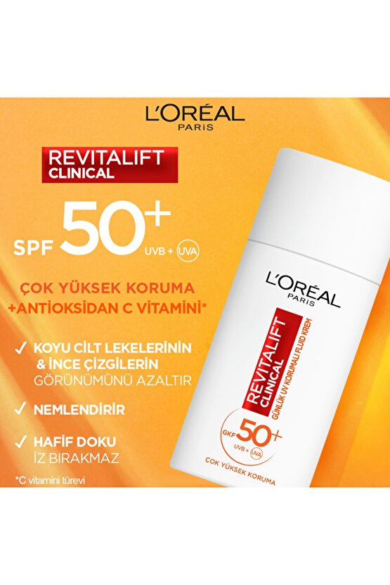 Loreal Paris Revitalift Clinical Uv Gkf50+ Krem 50Ml