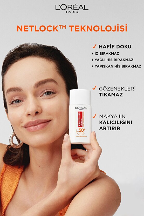 LOréal Paris Revitalift Clinical SPF 50+ Günlük Yüksek UV Korumalı Yüz Güneş Kremi 50ml