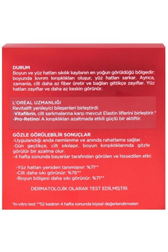 Loréal Paris Revitalift Yüz Hatlar Ve Boyun Yenileyici Krem