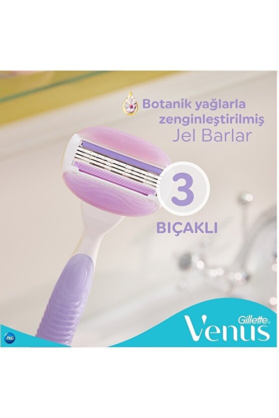 Gillette Venüs Breeze Kadın Tıraş Makinesi 2 Yedek Başlık Makyaj Çantası Hediyeli.