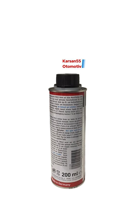 OİL ADDİTİV MOS2 YAĞ KATKISI 200ML