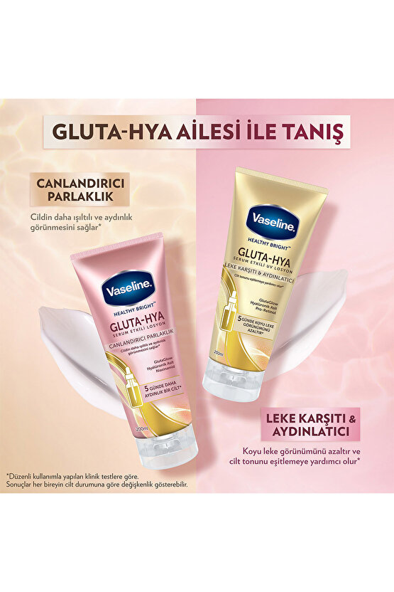 Gluta Hya Serum Etkili Uv Vücut Losyonu Leke Karşıtı Ve Aydınlatıcı 200 ml X2