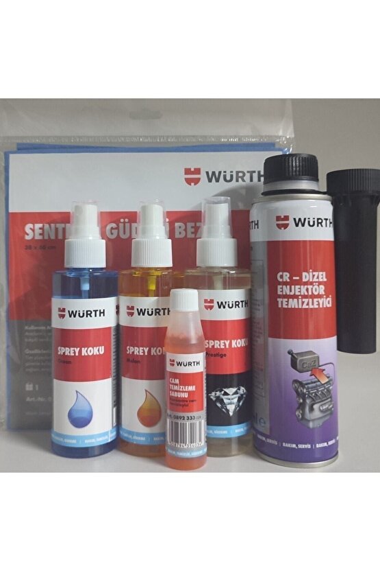 Dizel Enjektör Temizleyici 3lü Sprey Koku Cam Sabunu Ve 38x60cm Sentetik Güderi Bez Seti