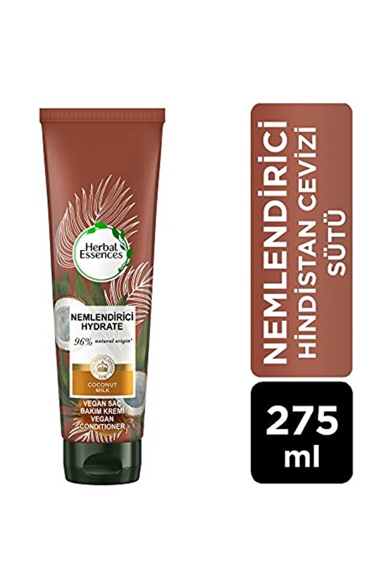 Vegan Saç Bakım Kremi Nemlendirici Hindistan Cevizi Sütü, 275 Ml