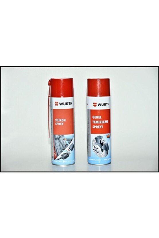 Genel Temizleyici 500 ml + Würth Silikon Sprey 500 ml 2li Set