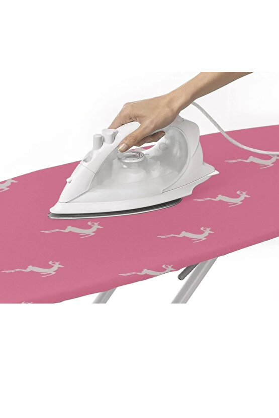 (HEDİYELİ)pembe Xsmall (120X45 CM) Ütü Masası Kılıfı Bezi Örtüsü Ev Gereçleri Çeyiz