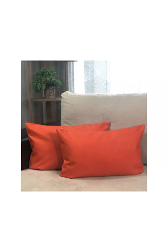 %100 COTTON (PAMUK) TURUNCU 50x70 cm YASTIK KILIFI PİLLOW CASE