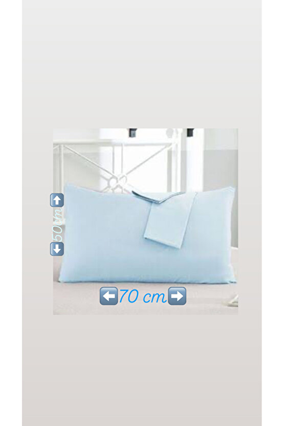 MAVİ (2 ADET) %100 COTTON (PAMUK) (50x70cm) YASTIK KILIFI PİLLOW CASE