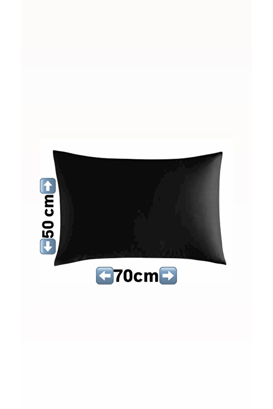 2 Adet %100 Cotton (PAMUK)siyah (50X70CM) Yastık Kılıfı Pillow Case