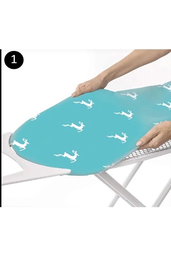 Comfort Turkuaz Ütümasası Örtüsü Kılıfı1 Adetkoruyucu File Ütüleme Pedi Hediyeli Ironing Cover