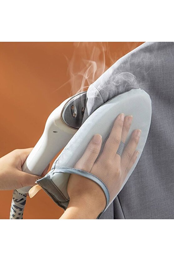 Silikon Ütü Altlığı+ Konfeksiyon Buhar Ütü Eldiveni (ütü masası bezi örtüsü kılıfı, DİKEY ÜTÜ)