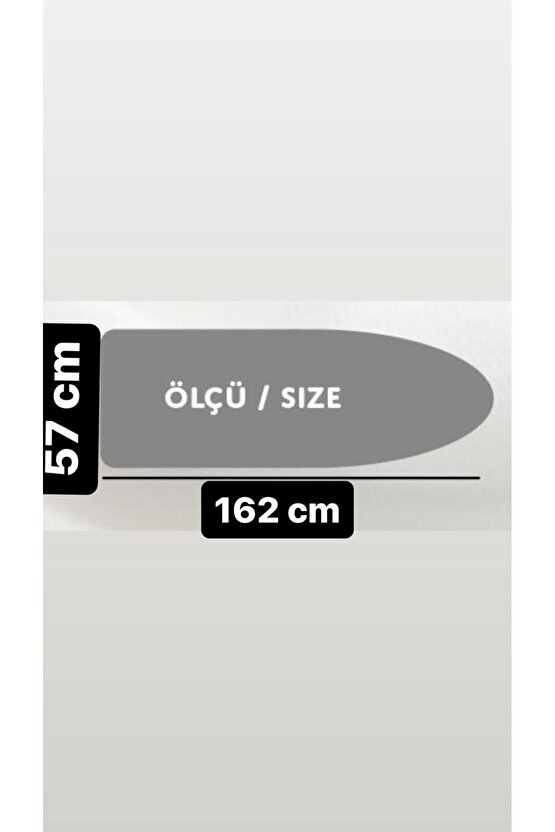 Xxl Luxury Ütü Masası Kılıfı Örtüsü Bezi Kırmızı (57X162CM)