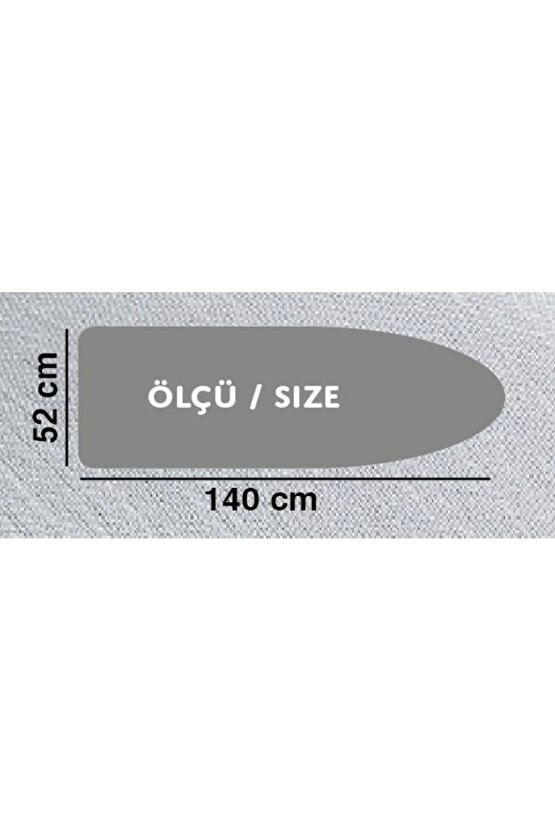 Keçeli Isıya Dayanıklı Metalica Antrasit Ütü Masası Kılıfı-örtüsü-bezi Otel Tekstili,ev Gereçleri