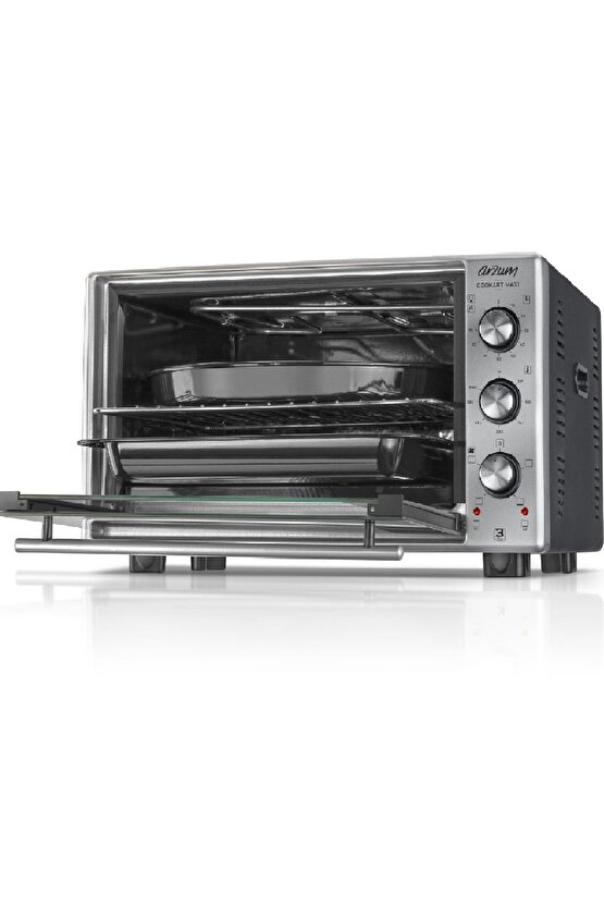 Cookart Maxi Çift Camlı Fırın 50 lt Inox Ar2002