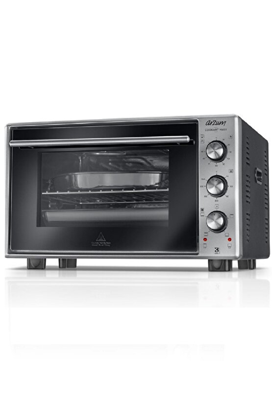 Cookart Maxi Çift Camlı Fırın 50 lt Inox Ar2002