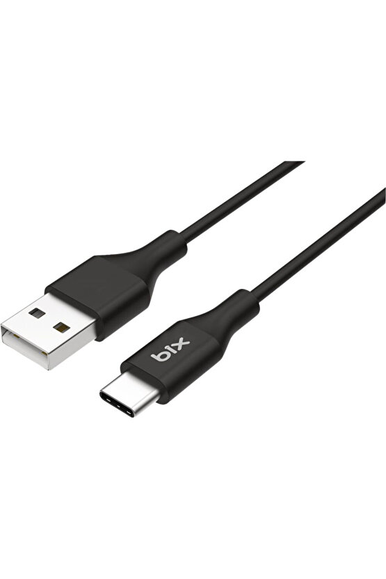 bx100cb 3a usb-a to type-c chargıng Cable black