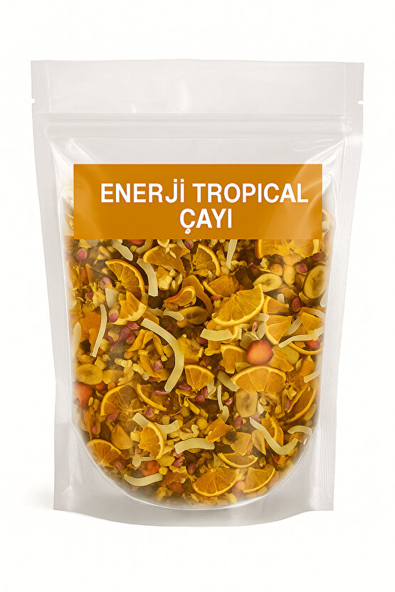 100 Gr Enerji Tropical Bitki Çayı | Vitamin Dolu Meyve Karışımı | Günlük Zindelik İçin