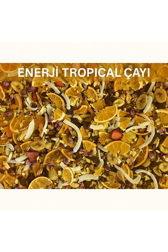 100 Gr Enerji Tropical Bitki Çayı | Vitamin Dolu Meyve Karışımı | Günlük Zindelik İçin