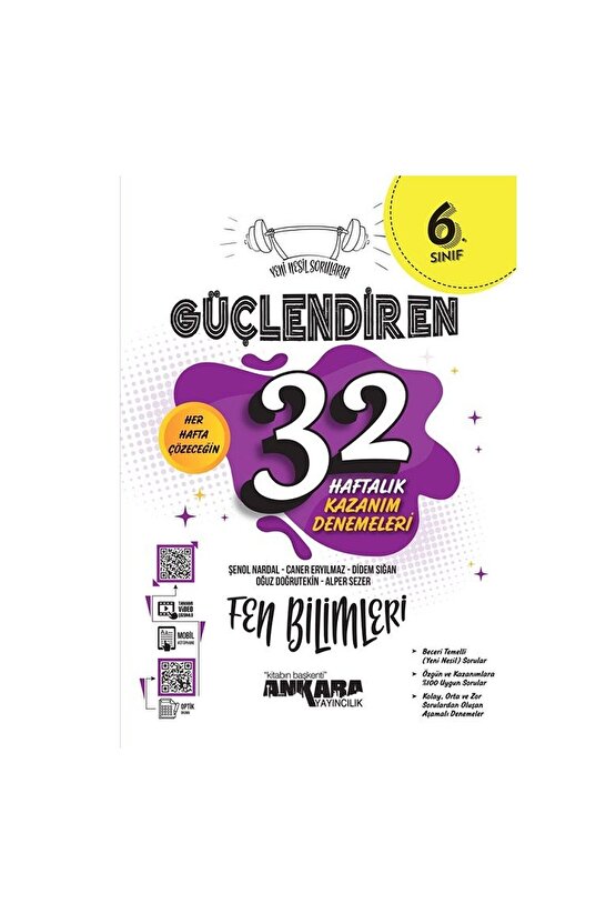 6. Sınıf Fen Bilimleri Güçlendiren 32 Haftalık Kazanım Denemeleri Ankara Yayıncılı