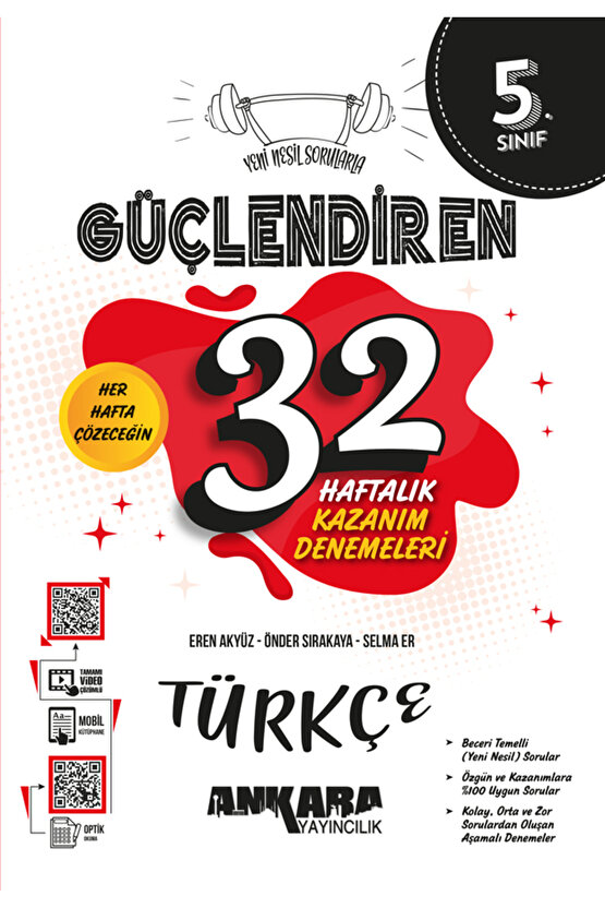 5. Sınıf Güçlendiren 32 Haftalık Türkçe Kazanım Denemeleri