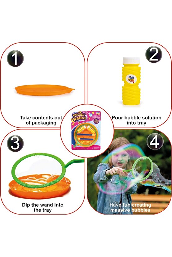 Sihirli Halka Oyunu - Baloncuk Çıkaran Büyük Halka - Sihirli Halka Solüsyonlu - Köpük Halkası - Köpü