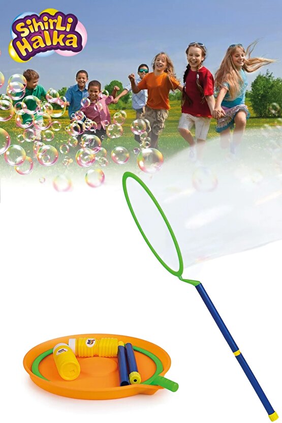 Sihirli Halka Oyunu - Baloncuk Çıkaran Büyük Halka - Sihirli Halka Solüsyonlu - Köpük Halkası - Köpü