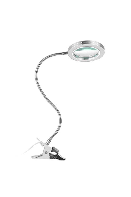 8x Büyütmeli Mandallı, Usb Girişli Masa Lambalı, Okuma Ve Güzellik Salon İçin Büyüteç 2088a