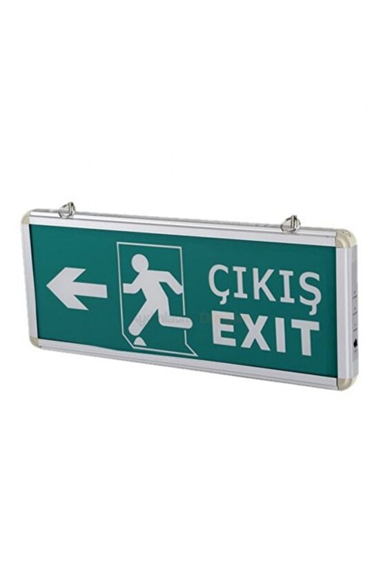 Sağ - Sol Çıkış Levhası, 3 Saat Şarjlı, Elektrikle Çalışır, 3 Watt Ledli, Acıl Çıkış Levhası, EXIT