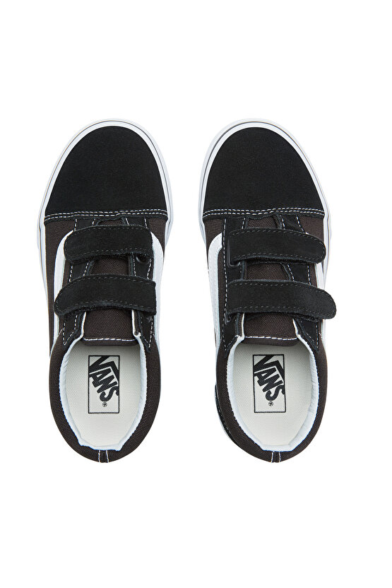 Siyah Erkek Çocuk Deri Yürüyüş Ayakkabısı VN000VHE6BT1 Old Skool V