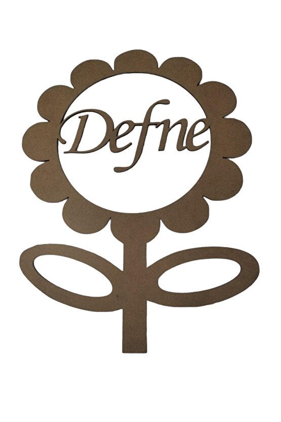 Çiçek Figürlü 3 Mm Ham Mdf Isimli Kasnak 25 Cm