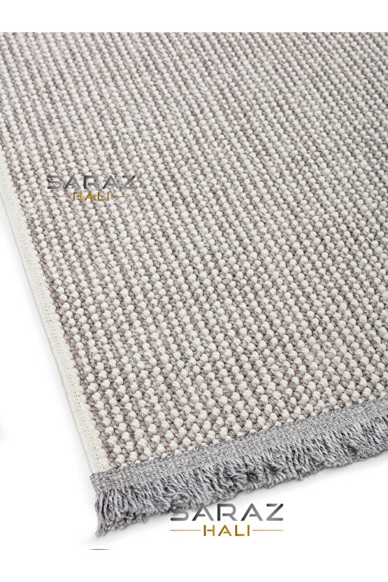 Gri Bukle Dokuma Dekoratif Modern Yumuşak Dokulu Salon Koridor Mutfak Halısı