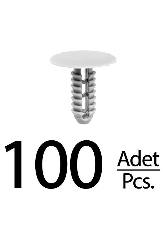 Fiat Ducato için Döşeme Klipsi-Gri - 100 Adet